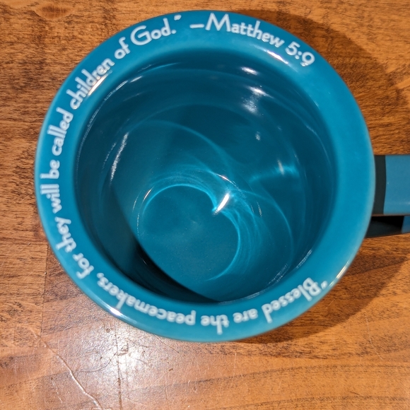 St Francis Mug with Coaster "Blessed are The Peacemakers" New In Box - Picture 5 of 8